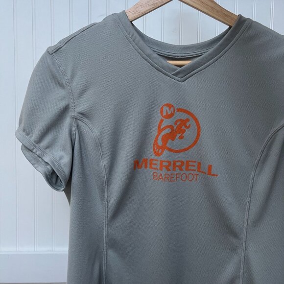 Merrell Women's Basic Workout Tee NWT Gray Wicking UPF Large Activewear Outdoor - Picture 1 of 9